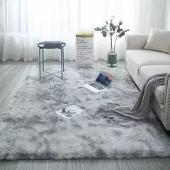 Tapete moderno de cabelo de seda para meninas, tapete de cama nórdico, corante, sala de estar em casa, sofá, cor pura, romântico, por atacado - loja online