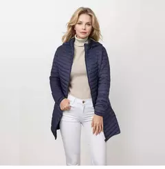 Imagem do SANTELON-Casaco Longo Embalável Puffer Feminino, Capuz Destacável, Peso Leve, Quente, Solto, Outwear Sólido, Tamanho Asiático