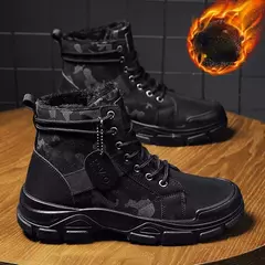 Botas de deserto masculinas de cano alto, botas casuais masculinas, sapatos de treino masculinos confortáveis, tendência estilo britânico, moda ao ar livre, 2024 - comprar online