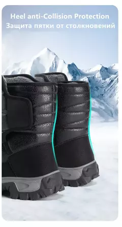 Botas de neve de pelúcia quente para homens, botas impermeáveis de motocicleta, botas antiderrapantes, top alto, novo, inverno