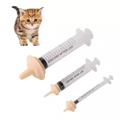 Mamilo de mamadeira com mamilo de silicone, recém-nascido, cachorro, gato, hamster, coelhos, gatinhos, filhotes, chupeta