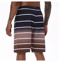 Calção de banho masculino, calção de natação, secagem rápida, calção de praia com bolsos com zíper, forro de malha
