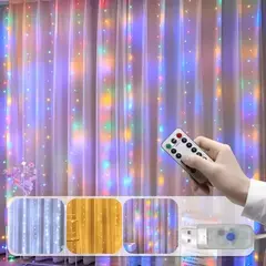 USB Festoon LED Curtain String Lights, Fairy Lights, Guirlanda de Natal, Casamento, Casa, Quarto, Decoração Iluminação, 6x3, 3x3, 4x3 - comprar online