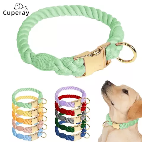 Coleira de cachorro arco-íris para animais de estimação, coleira para treinamento de caminhada com fivela de metal para cinto grande, médio e pequeno, coleira de algodão para cães