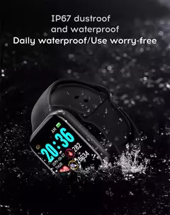 Relógio inteligente multifuncional para homens e mulheres, telefone conectado bluetooth, música, pulseira de esportes fitness, monitor de sono, smartwatch y68, d20 - comprar online