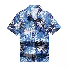 Camisa havaiana de botão manga curta masculina, estampada em coqueiro, camisa Aloha, casual moda praia, plus size, verão, 5XL, 26 cores - comprar online