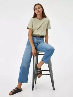 Bornladies-Camiseta solta de manga curta feminina, tops sólidos básicos, camisas de assentamento elegantes, 100% algodão, 230g/?, verão - comprar online