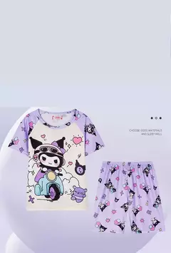 Conjunto de pijama infantil, roupa de manga curta, roupão, roupas para mães e filhos, meninos e meninas velhos, roupas de casa, verão na internet