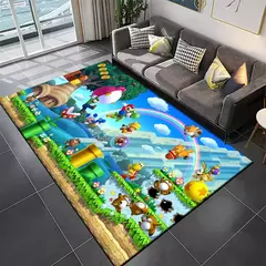 Tapete de Super Mario Bros Movie Game Area, Tapete antiderrapante, Tapete para casa, Sala de estar, Quarto, Sofá, Capacho, Decoração da cozinha, 15 tamanhos - comprar online