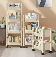 Armário De Armazenamento De Fenda Estreita, Estante De Carrinho, Rack De Canto De Cozinha, Banheiro, Sala De Estar, Organizador De Casa - comprar online