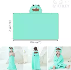 MICHLEY-toalhas de banho com capuz para criança, roupão macio, cobertor swaddle de sono quente, chuveiro para meninos e meninas, recém-nascido 0-9T na internet