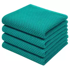 Homaxy-Super Absorvente Algodão Toalhas De Cozinha, Toalha De Microfibra Macia, Secagem Rápida, Lavar Pano De Limpeza, Doméstico, 4Pcs - comprar online