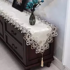 Toalha De Mesa De Renda De Flor Antiderrapante, Tampa De Mesa, Retângulo, Cozinha, Jantar, Café, Festa, Mesa, Decoração Do Armário - loja online