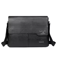 Bolsa de ombro de couro para homens Bolsa de negócios Bolsa mensageiro Bolsa lateral grande, bolsa crossbody, marca de luxo, moda, IPAD - loja online