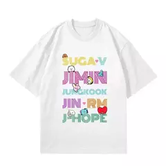 T-shirt estampada Bts para homens e mulheres, Jungkook, Jimin, V, J-Hope, manga curta, moda casual, qualidade superior - Wolf Magazine