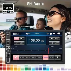 7 Polegada hd tela de toque rádio estéreo do carro-2 din mp5 multimídia player suporte espelho link B-T tela toque ir controle remoto