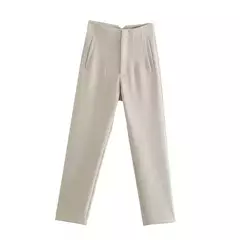 TRAF-Calças de escritório de cintura alta femininas, calças formais de escritório, calças lápis, pretas, rosa, brancas para senhoras, moda - Wolf Magazine