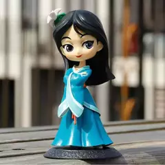 14cm disney princesa mulan q posket boneca de ação grande olho boneca mulan modelo feito à mão bolo cozimento decoração brinquedos presentes - Wolf Magazine