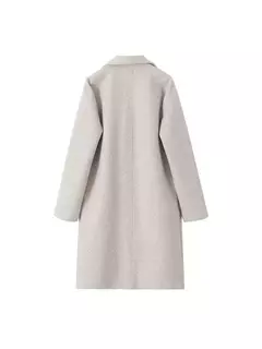 Willshela-Trincheira longa de ponto aberto feminino, decote em v vintage, mangas completas, roupas femininas chiques, moda sólida - loja online
