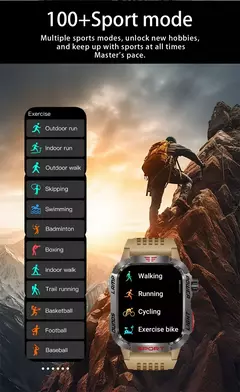 Impermeável Smart Watch para Homens, Rastreador de Esporte ao Ar Livre, Bluetooth Call Smartwatch, Militar, GPS, Lanterna, Bússola, Huawei, Xiaomi, Novo - comprar online