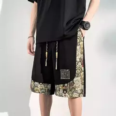 Shorts de homens bordados, roupa masculina, roupa de praia, basquetebol, corrida, calça casual de verão, tamanho grande, novo, 2024 - Wolf Magazine