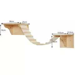 Prateleiras de escalada para gatos montadas na parede Casa para gatos Ponte para - Wolf Magazine