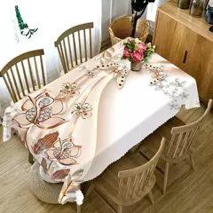 3D Butterfly Flower Printing Toalhas De Mesa Retangulares, Toalha De Mesa Anti-mancha para Mesa, Decoração De Casamento, Mesas De Café, Decoração - Wolf Magazine