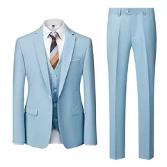 Imagem do Conjunto de terno casual masculino de negócios, jaqueta masculina, blazers, calças, calças, colete, colete, moda, 2023