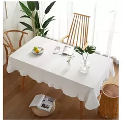Toalha de mesa de algodão, Toalha de mesa branca lavável para festa de casamento Decoração de banquete de jantar - comprar online