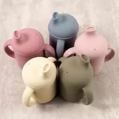 Imagem do Bebê portátil Alimentação Drinkware Cup, Recém-nascido Aprendizagem, Hand Shank Garrafas, Silicone Talheres, Garrafa De Água Da Criança, Acessórios do bebê