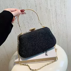 Saco de noite luxuoso para mulheres, alto design, banquete de festa, saco de glitter para senhoras, embreagem do casamento, bolsa de ombro, bolsa de corrente, marca - loja online