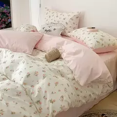 Ins Floral Bedding Set with Duvet Cover, folha plana, fronhas, sem enchimento, Full Queen Size, Hotel, Home, Soft Bed Linens, Novo, Verão na internet