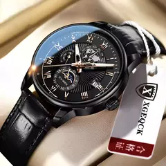 Relógio de pulso quartzo impermeável masculino, Relógios esportivos de luxo, Couro luminoso, Relógio data, Moda, 2024 - comprar online