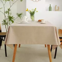 Tela resistente, moderna e simples e engrossada do linho do algodão do óleo impermeável da toalha de mesa de chá, cor sólida - Wolf Magazine