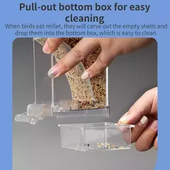 1 unidade de alimentador automático de pássaros para pássaros de estimação – conveniente e fácil de usar