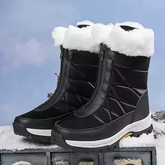 Inverno das mulheres botas de neve antiderrapante ao ar livre impermeável mulher manter botas quentes botas mujer zíper feminino algodão botas mais tamanho 42 - comprar online