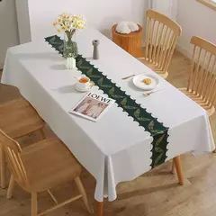 Impermeável Retangular Poliéster Toalha De Mesa, Padrão De Estilo Conciso, Decoração De Casa Moderna, Cozinha, Sala De Estar, Festa De Casamento - comprar online