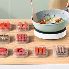 Caixa De Preservação De Carne Congelada, Geladeira De Alimentos, Manter A Frescura, Frasco De Armazenamento Transparente, Organizador De Vegetais De Cozinha Em Casa - loja online