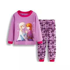 Conjunto pijama de algodão infantil, pijamas femininas, Frozen Anna Cartoon, roupas de bebê, primavera, outono, novo na internet