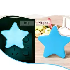 Imagem do Estrelas led luzes da noite ue/eua plug noite lâmpada luz decoração para casa quarto cabeceira quarto do bebê sala de estar iluminação do corredor