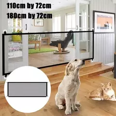 Portátil Respirável Pet Barreira, Dog Gate, Mesh Fence, Folding Escadas, Guarda De Separação De Entrada, Cercadinho De Segurança, Bebê e Crianças - comprar online