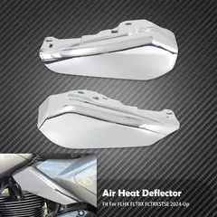 Motocicleta mid-frame defletor de ar escudo térmico guarnição capa para harley touring electra street glide road king fltrx 2001-23 24-up