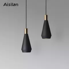 Aisilan-Lâmpada pingente LED, lustre moderno, abajur de metal preto, luz suspensa, cozinha, mesa de quarto, sala de jantar, casa - comprar online
