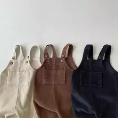 Romper Suspender de veludo infantil, macacão monocromático para bebês meninos e meninas, roupas infantis, outono e inverno na internet