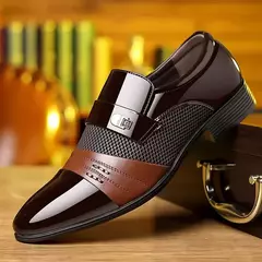 Sapato masculino de couro preto, sapatos Oxford formais, sapato vestido masculino, Festa, Escritório, Negócios, Casual - comprar online