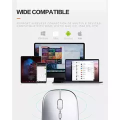 Mouse para jogos sem fio com modo único, Mouse de bateria com receptor USB, DPI ajustável, apto para PC, laptop, notebook, casa e escritório, 2.4GHz - comprar online