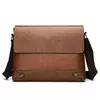 Maleta de couro PU para homens, sacola nova, bolsa de computador retro, designer lateral, bolsa crossbody mensageiro, bolsa de ombro portátil