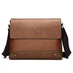 Maleta de couro PU para homens, sacola nova, bolsa de computador retro, designer lateral, bolsa crossbody mensageiro, bolsa de ombro portátil na internet