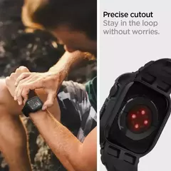 Imagem do Armadura robusta Pro projetada para Apple Watch Ultra 2 capa de borracha com pulseira série 9/8/SE2/7/6/SE/5/4 45 mm/44 mm 41 mm 40 mm