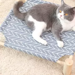 Almofada respirável para cama de gato, pano de substituição de cama para resfriamento de verão para cachorro, cama elevada, cama na internet